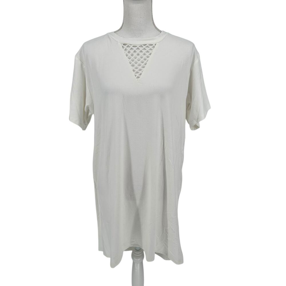 NEW Hayden White Super Soft Swim Cover Dress Sz Small/Medium